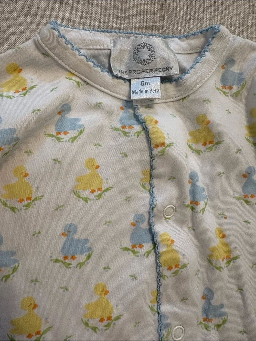 The Proper Peony Pima Cotton Duck Footed Pajamas